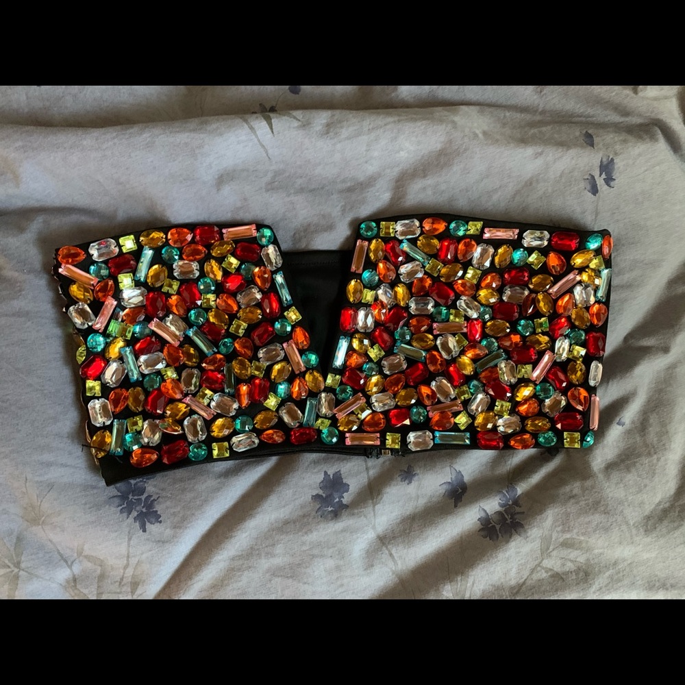 Jeweled crop top